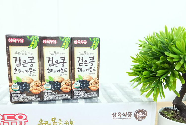 Lốc 3 Hộp Sữa Đậu Đen, Óc Chó, Hạnh Nhân Sahmyook Foods (190ml/Hộp)