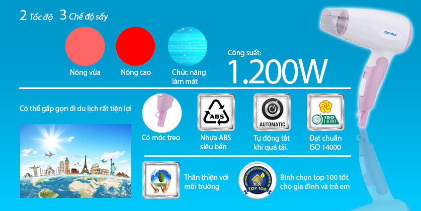 Máy Sấy Tóc Osaka HC311 (1200W)