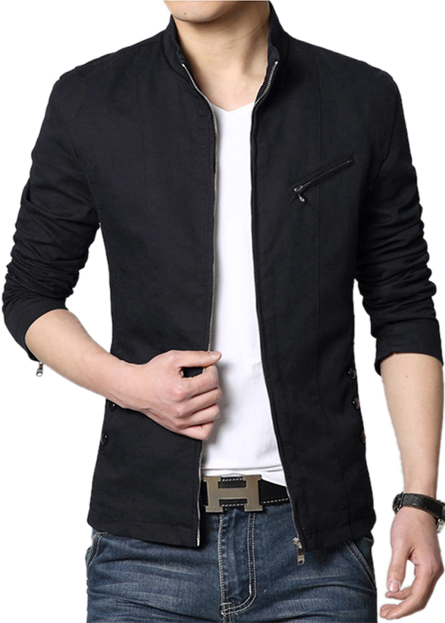 Áo Khoác Kaki Nam dây kéo phối Pigofashion PGAK69