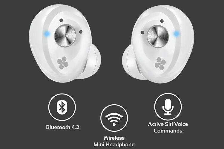 Tai Nghe Bluetooth Earbuds Promate Primebud Siêu Nhỏ V4.2 CVC 6.0 TWS Kèm Ốp Sạc Nhỏ - Hàng Chính Hãng