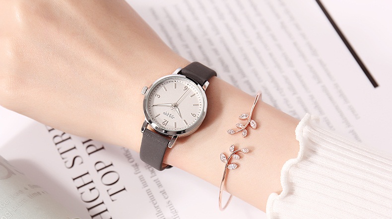 ĐỒNG HỒ NỮ JA-1070A JULIUS HÀN QUỐC DÂY DA (XÁM)