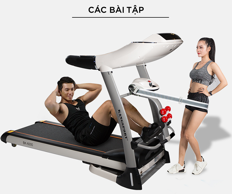 Máy Chạy Bộ Kingsport BK-6000 Đa Năng (Trắng)