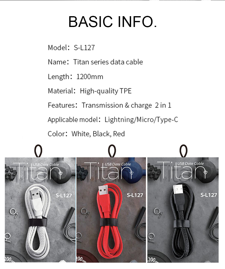 Cáp Sạc Titan Cho HĐH Android JOYROOM S-L127 MicroUSB Dài 1.2m