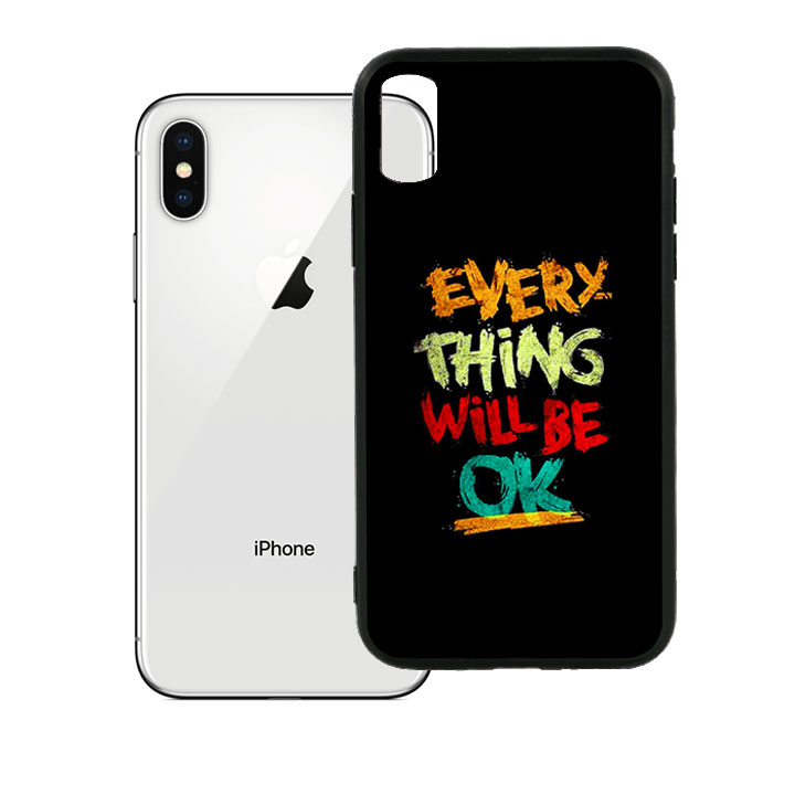 Ốp lưng viền TPU cao cấp cho Iphone X - Everything Will Be Ok