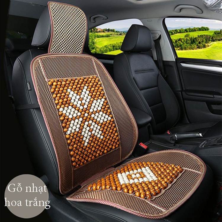 Bộ Lót Ghế Và Lưng Chống Nóng Bằng Hạt Gỗ