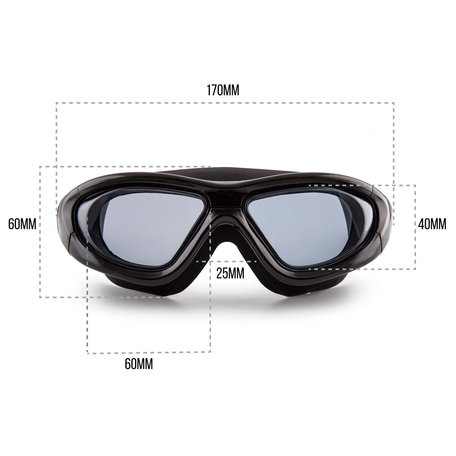 Kính bơi tầm nhìn rộng 9110, chống tia UV, đồ bơi chuyên dụng cao cấp - POKI.