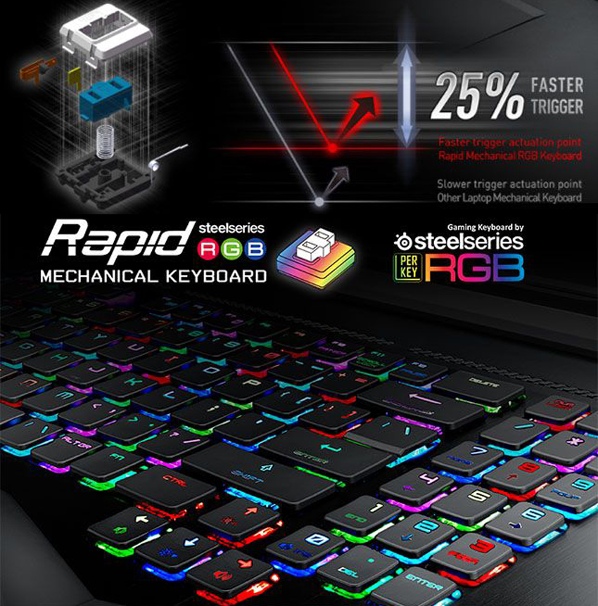 Laptop Gaming MSI GT75VR 7RE-250XVN Titan Core i7-7820HK/Free Dos (17.3 inch) - Black - Hàng Chính Hãng