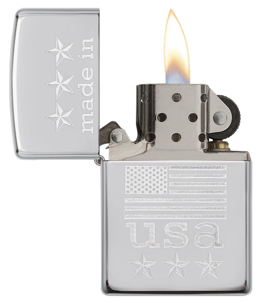 Zippo-Made-In-The-USA-With-Flag-Polished-Chrome-29430-3