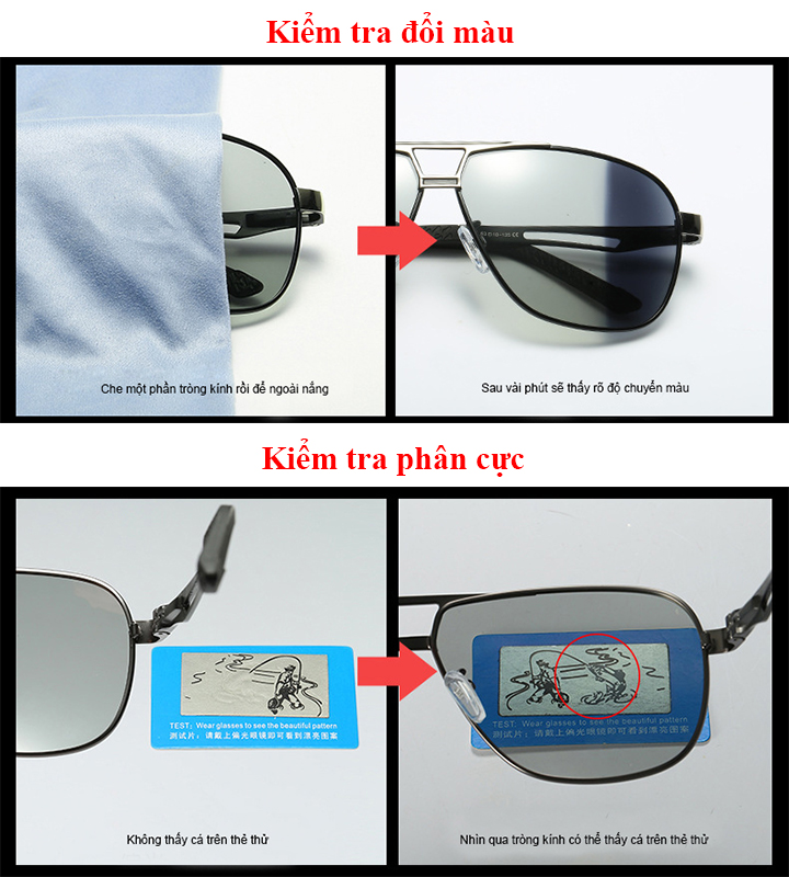 Mắt kính phân cực đổi màu 8521