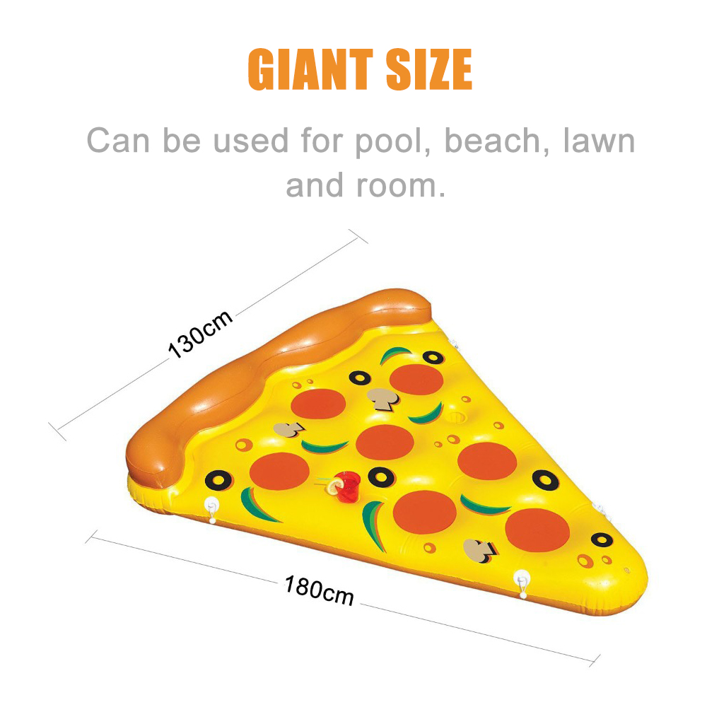 Phao bơi Pizza KHỔNG LỒ kích thước 180x130, thiết kế gấp gọn, họa tiết độc đáo, an toàn nhỏ gọn - DONGDONG