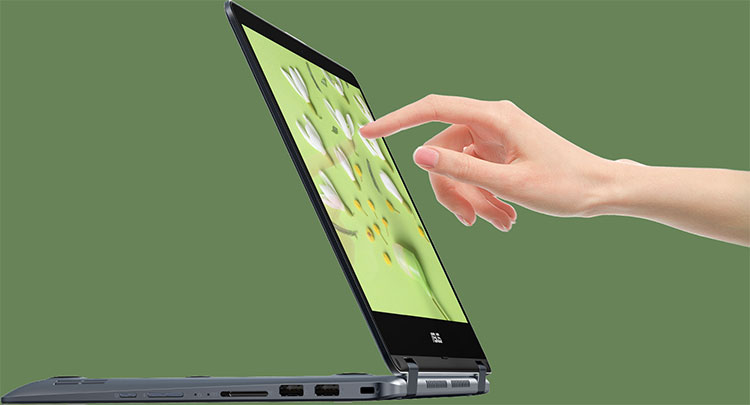 Laptop Asus VivoBook Flip 14 TP410UF-EC029T Core i5-8250U/Win10 (14 inch) - Grey - Hàng Chính Hãng