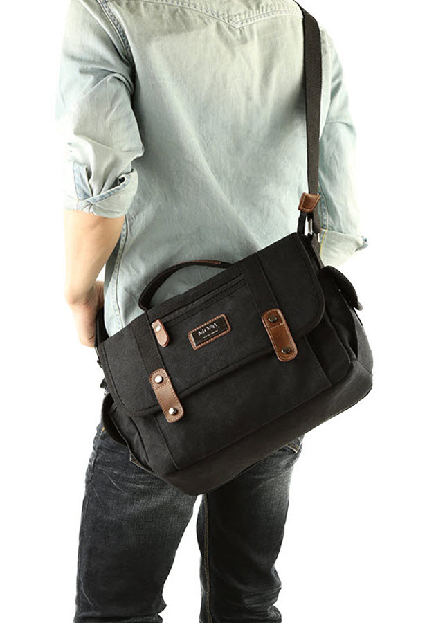 Túi đeo vai nam cao cấp thời trang Hàn Quốc THT43 (24 x 32 cm)