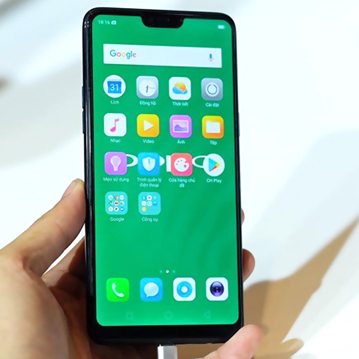Kính Cường Lực 5D Full Màn Hình Cho Oppo F7 - Màu Đen