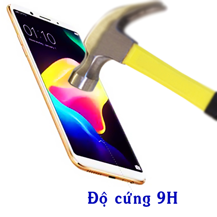 Kính Cường Lực  5D Full Màn Hình Cho Oppo F5 - Màu Trắng