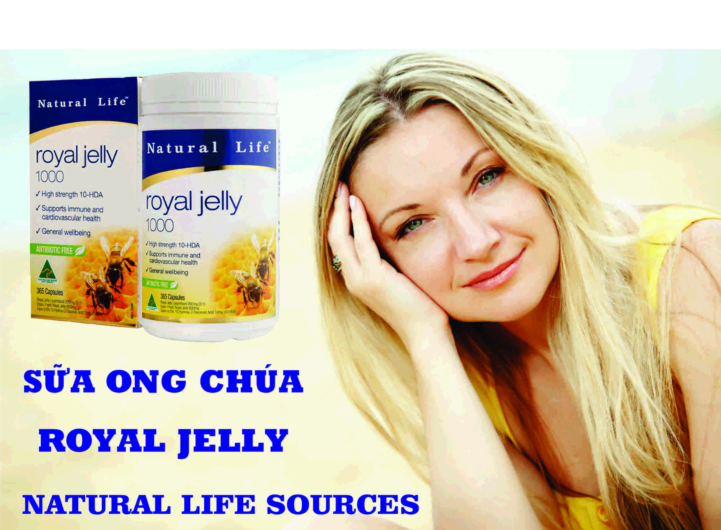 Sữa Ong Chúa Royal Jelly Natural Life Hộp 365 Viên