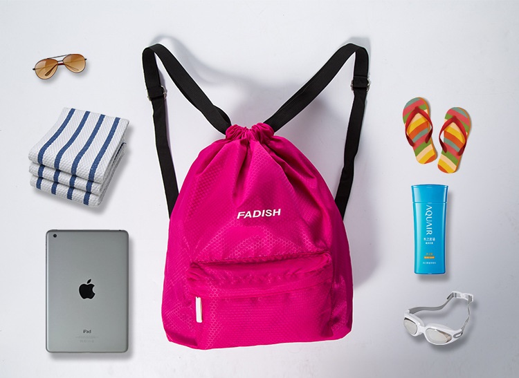 Balo du lịch đi biển chống nước FADISH 2 lớp chất liệu cao cấp, KÍCH THƯỚC 42X41X15CM ngăn nước tuyệt đối - POKI