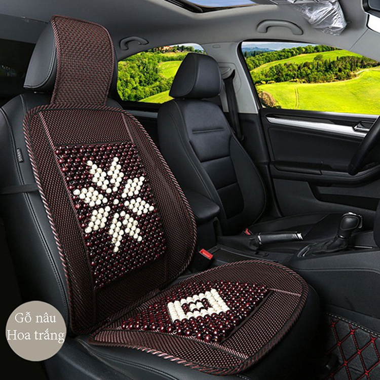 Bộ Lót Ghế Và Lưng Chống Nóng Bằng Hạt Gỗ