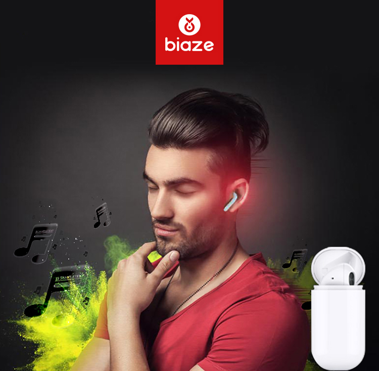 Tai Nghe Bluetooth Không Dây BIAZE D28 Dành Cho iPhone/ Android/ Samsung/Huawei/ Millet - Trắng