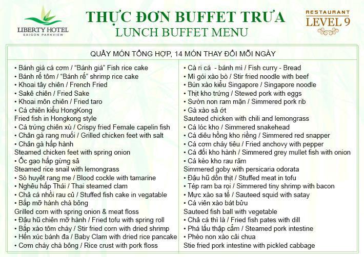 Buffet Trưa Với 70 Món Á, Âu, Việt Và Hải Sản Nướng - Nhà hàng - Liberty Hotel Saigon Parkview