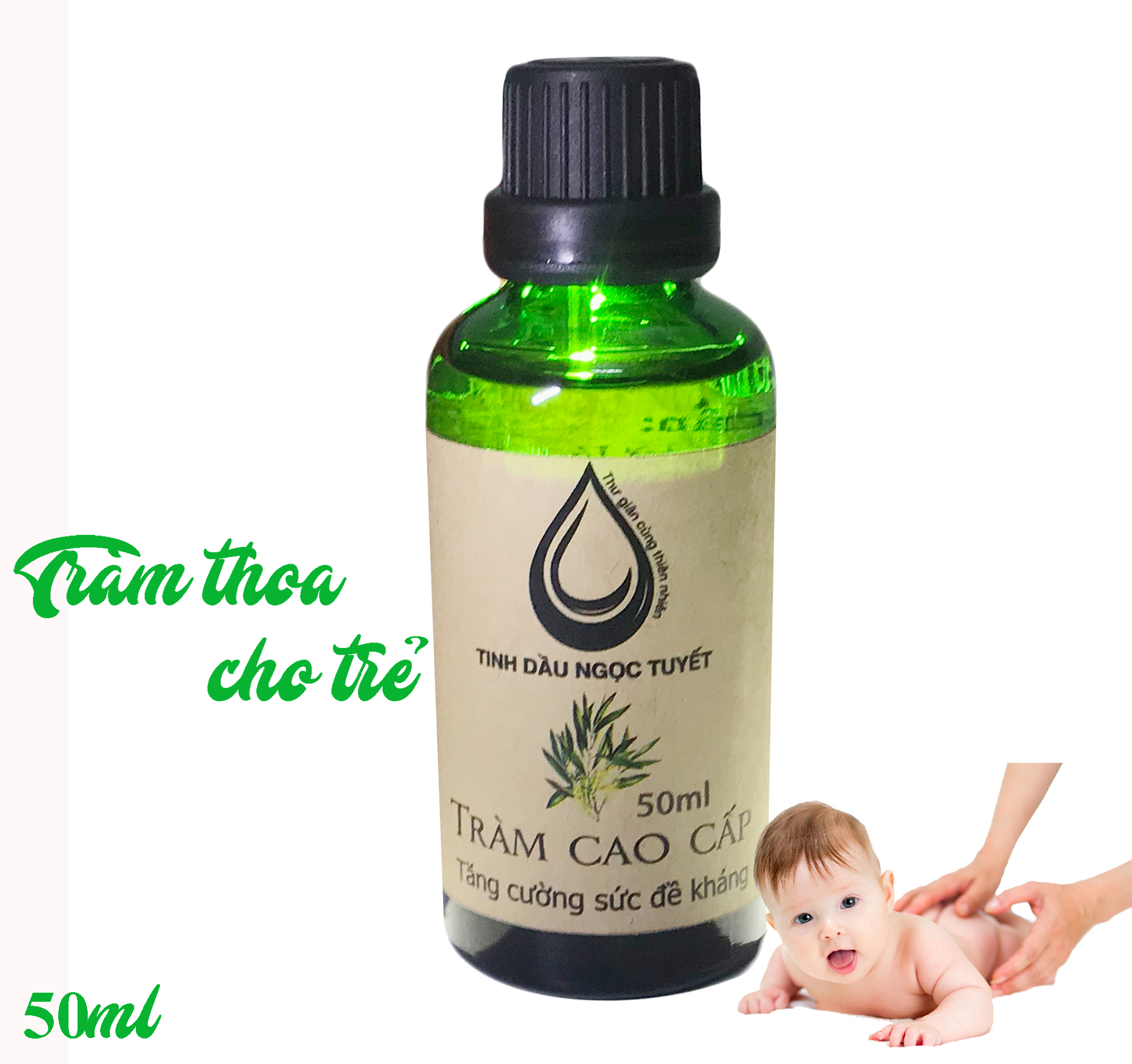 Combo 2 chai tinh dầu tràm cao cấp chuyên thoa,massage cho bé  Ngọc Tuyết 100mlx2