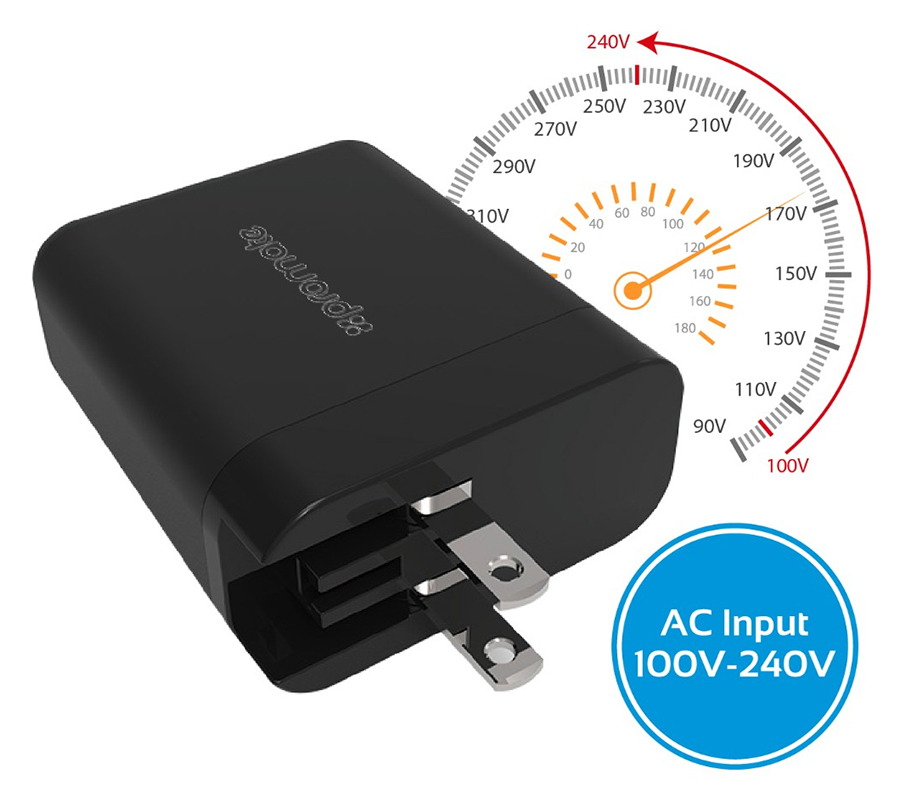 Adapter Sạc 3 Cổng Promate 30W Hỗ Trợ QC 3.0  POWERHUB-QC.BLK-US (Đen) - Hàng Chính Hãng