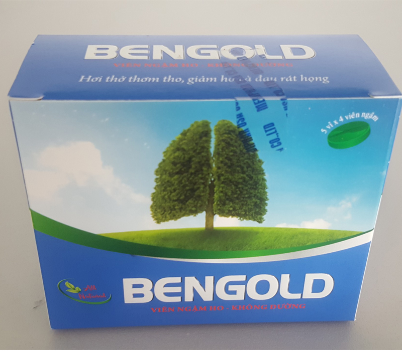 Viên Ngậm BENGOLD Không Đường - Giảm Ho - Đau Rát Họng