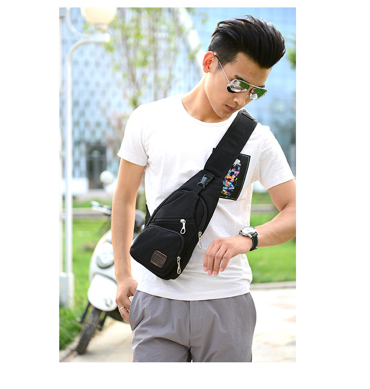 Túi đeo chéo nam màu đen DT16TI