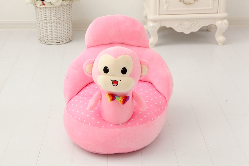 Ghế ngồi thú bông Khỉ Hồng cho bé gái