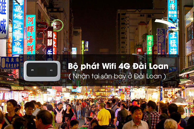 Thuê Bộ Phát Wifi 4G Đài Loan 2 Ngày
