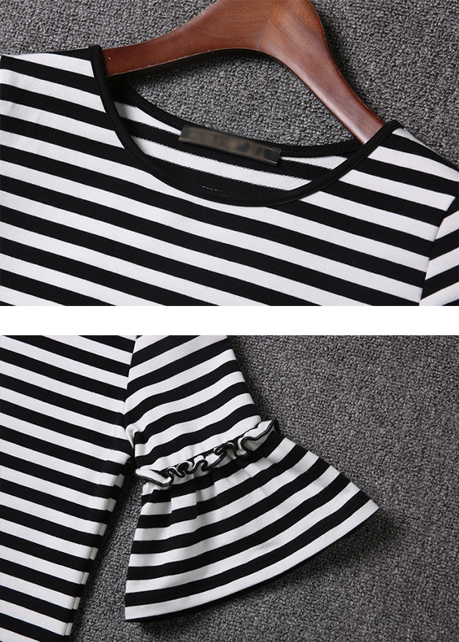 Đầm thun sọc ngang da16