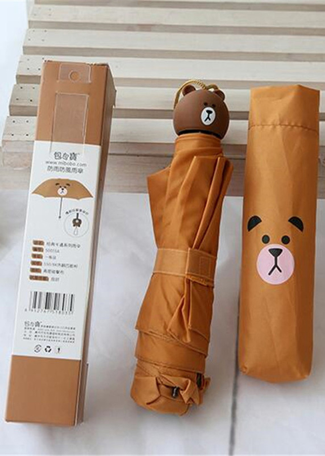 Dù xếp hoạt hình gấu Brown Winwinshop88 - Màu Nâu