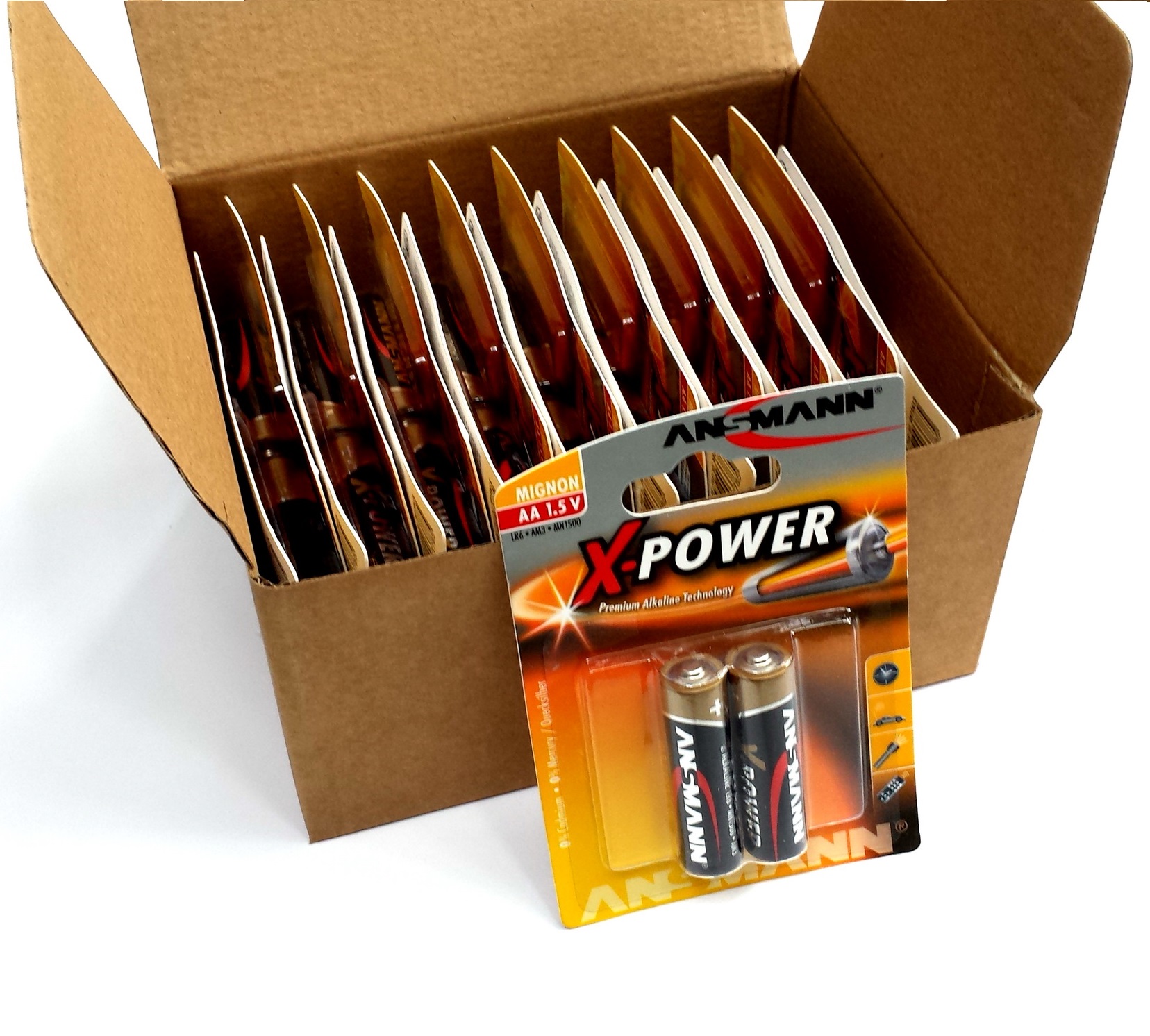 Hộp 20 vỉ Pin AA X-Power ANSMANN ALKALINE