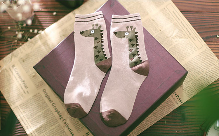 Beijirog Women's Cartoon Socks 5 pairs