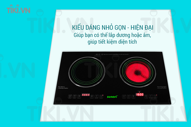 Bếp Đôi Hồng Ngoại - Điện Từ Sunari KT-12C