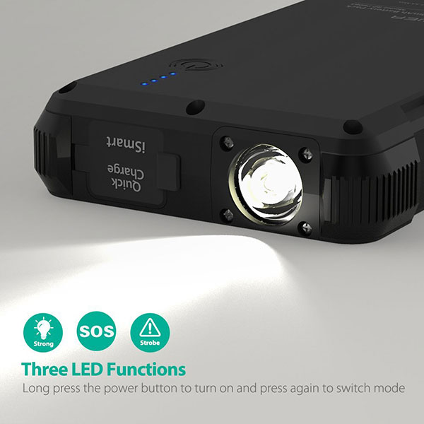 Pin dự phòng năng lượng mặt trời RAVPower RP-PB083, 25000mAh, QC3.0, USB-C