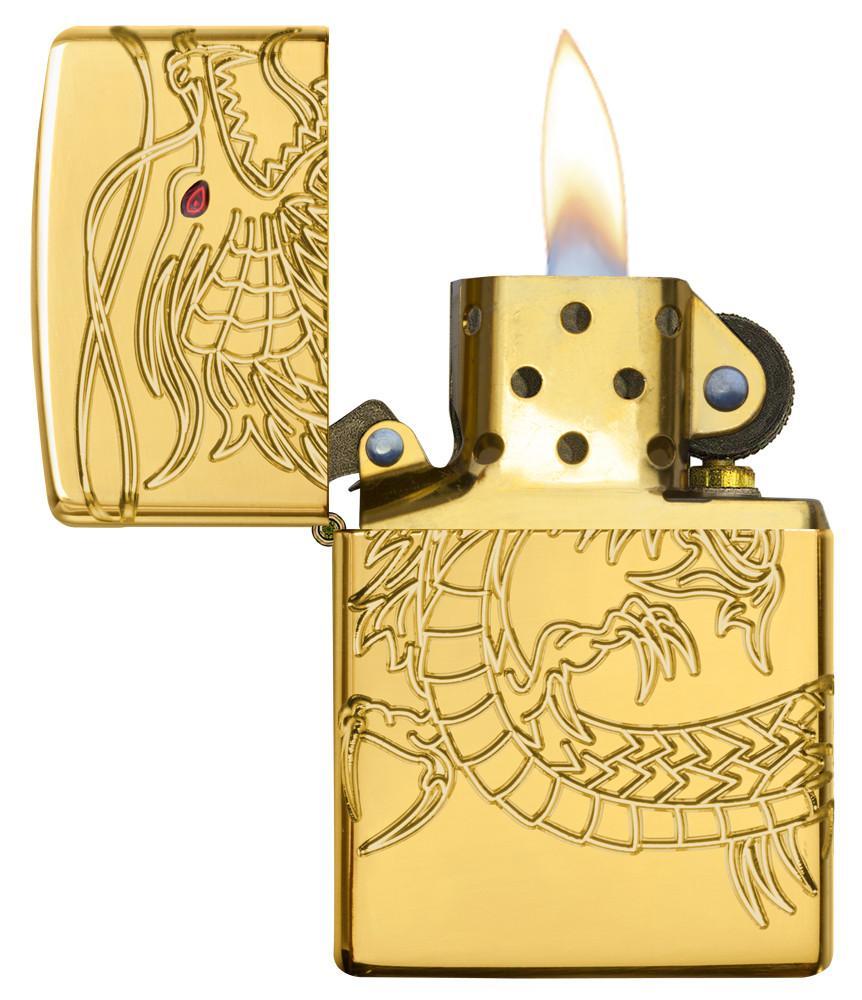 Zippo-Red-Eyed-Dragon-360-Degree-Engraving-Gold-Plate-29265-4