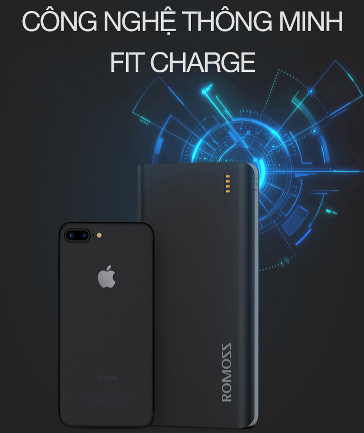 Pin Sạc Dự Phòng Romoss Solit 20 20000mAh (Đen) - Hàng Chính Hãng