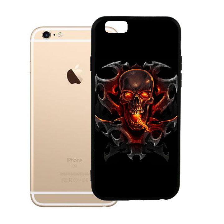 Ốp lưng viền TPU cao cấp cho Iphone 6 Plus - Đầu Lâu