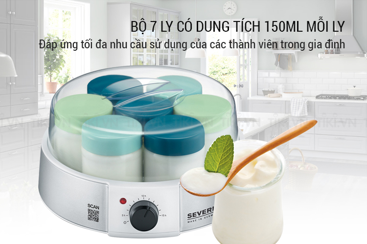 Máy Làm Sữa Chua Severin JG 3525 - Trắng Xanh