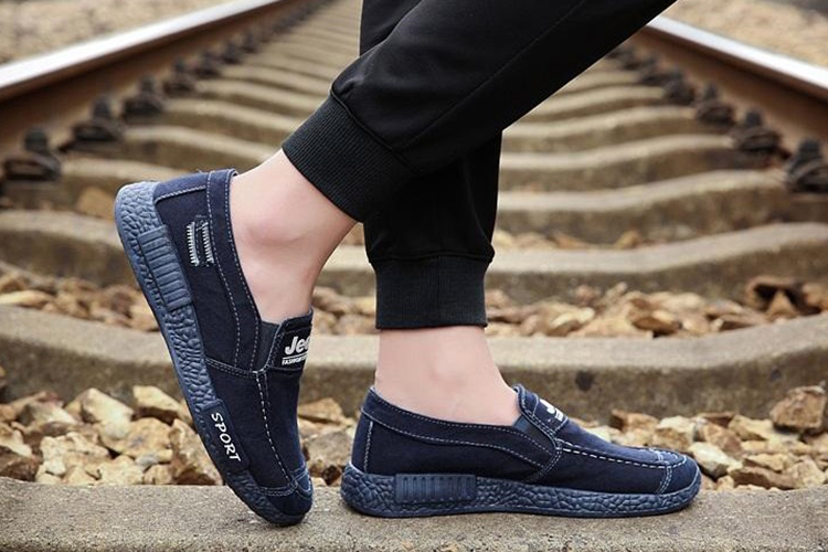 Giày Lười Vải Nam Demin 