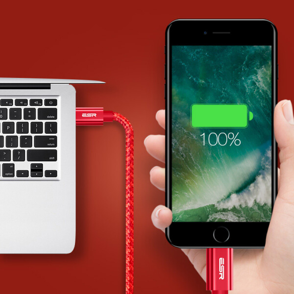 Cáp Sạc iPhone 1.5m - (ESR) - Đỏ