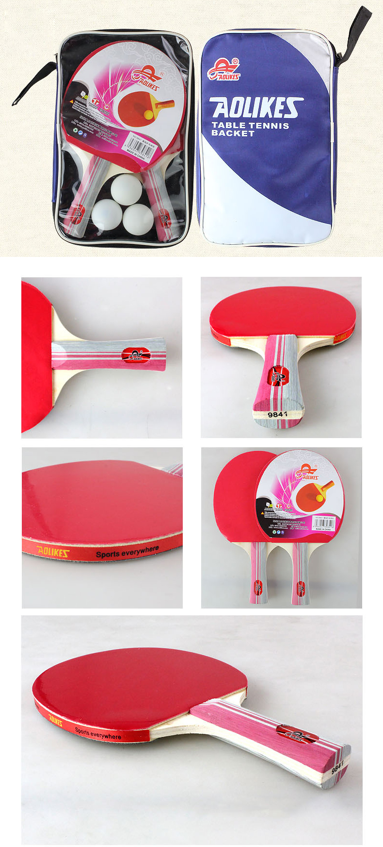 Vợt Bóng Bàn 3 Banh AOLIKES TC-9841B