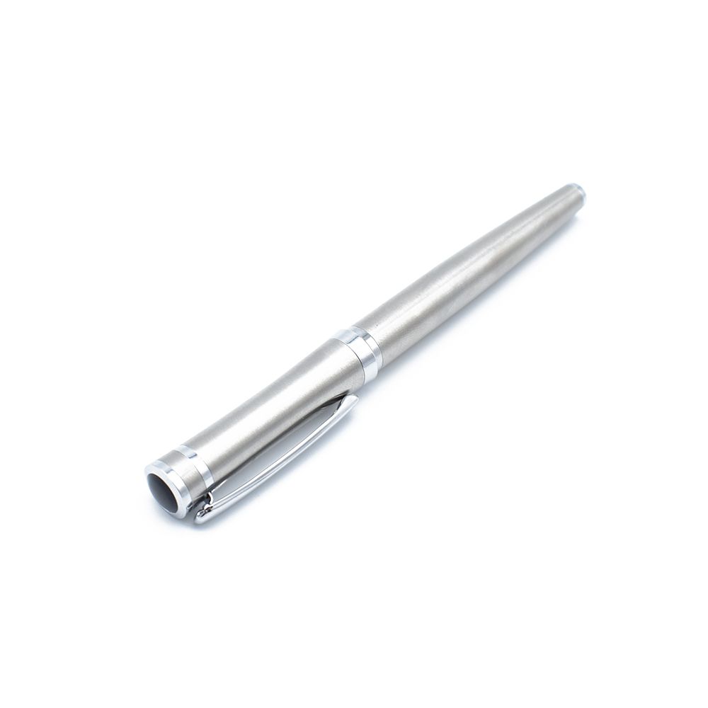 Bút ký viết mực gel 0.7mm vỏ kim loại ánh thép không gỉ set - B3035