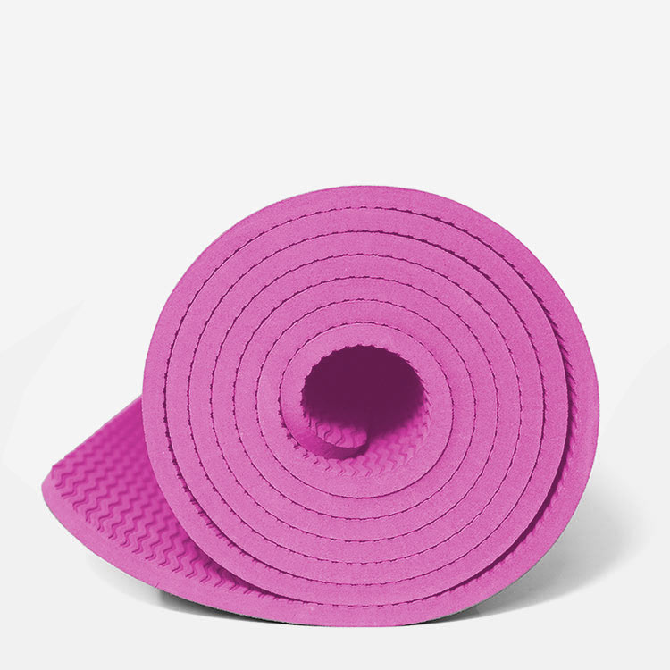 Thảm tập yoga TPE 1 lớp 8mm (Hồng) + Tặng túi đựng thảm và dây buộc thảm