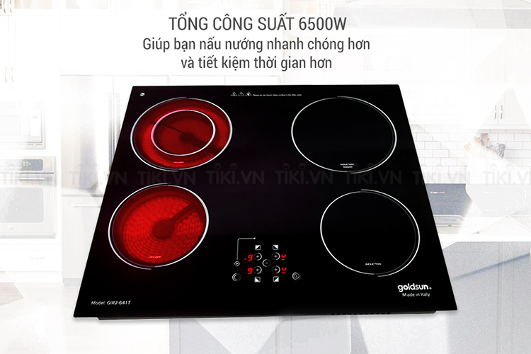 Bếp Điện Từ - Hồng Ngoại Kết Hợp Goldsun GIR2-641T