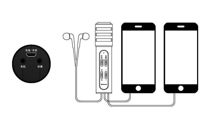 Micro Cho Điện Thoại Newmine - Vàng
