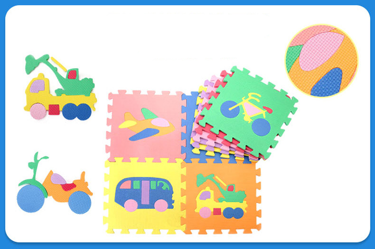 Xếp hình xốp phương tiện giao thông 30*30*1cm (9 miếng)