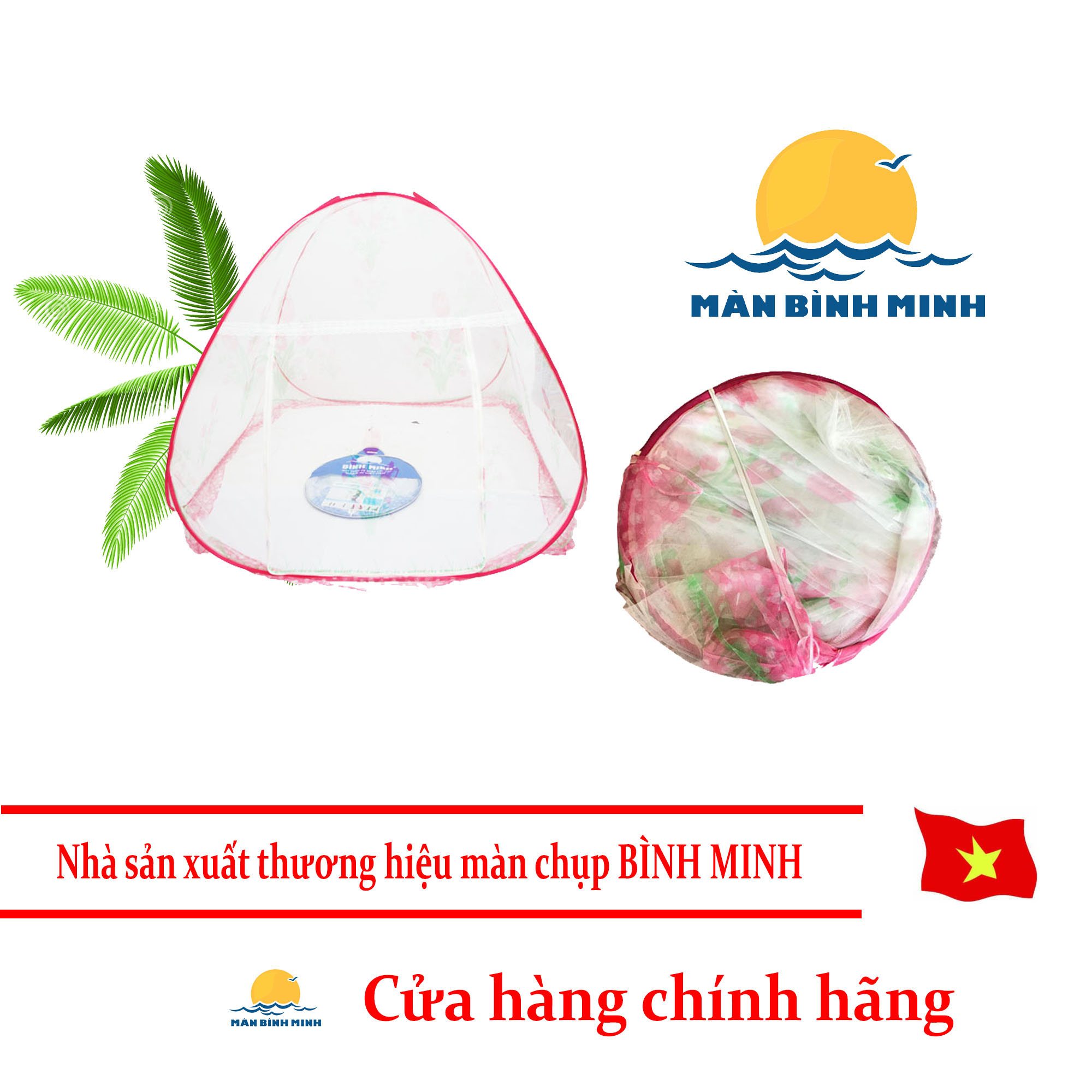 Màn chụp tự bung chống muỗi BÌNH MINH - 1m6 x 2m