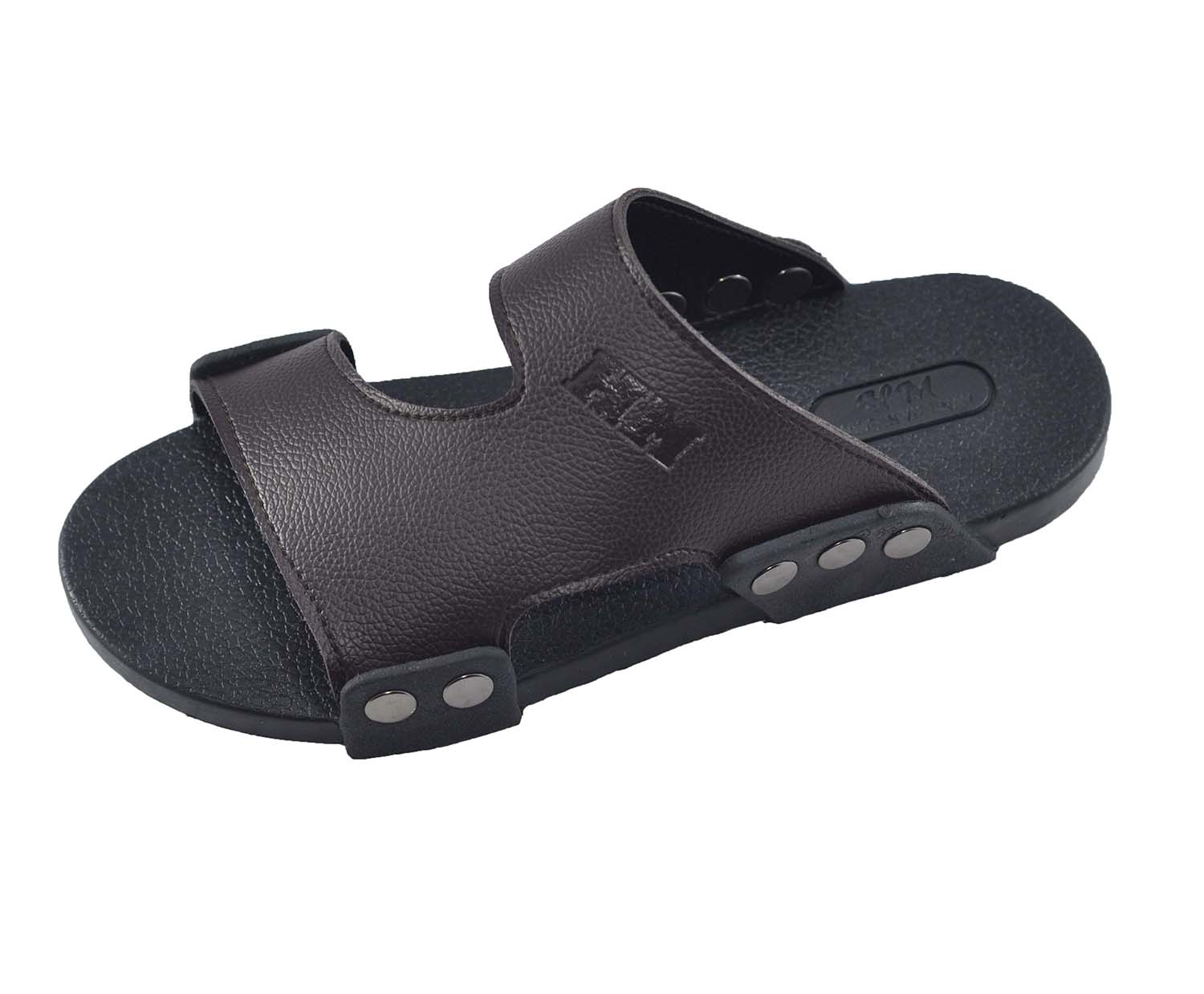 Dép nam da PU chất lượng tốt giá mềm - TPU-82 ( Nâu)