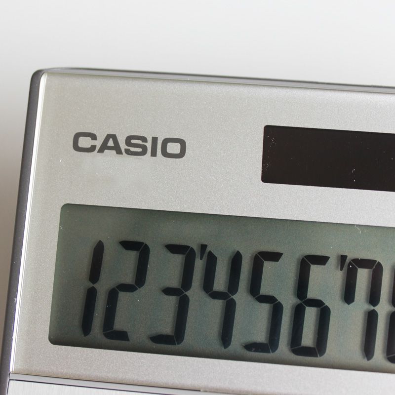 Máy tính Casio JF-120BM để bàn cỡ trung mặt kim loại-12 số to BH 2 năm